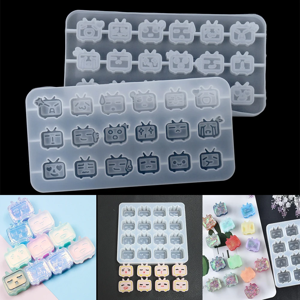 

1pcs TV Crystal Epoxy Resin Mold Keychain Pendants Silicone Mold For DIY Crafts Decoration Handmade Jewelry Making Accessories