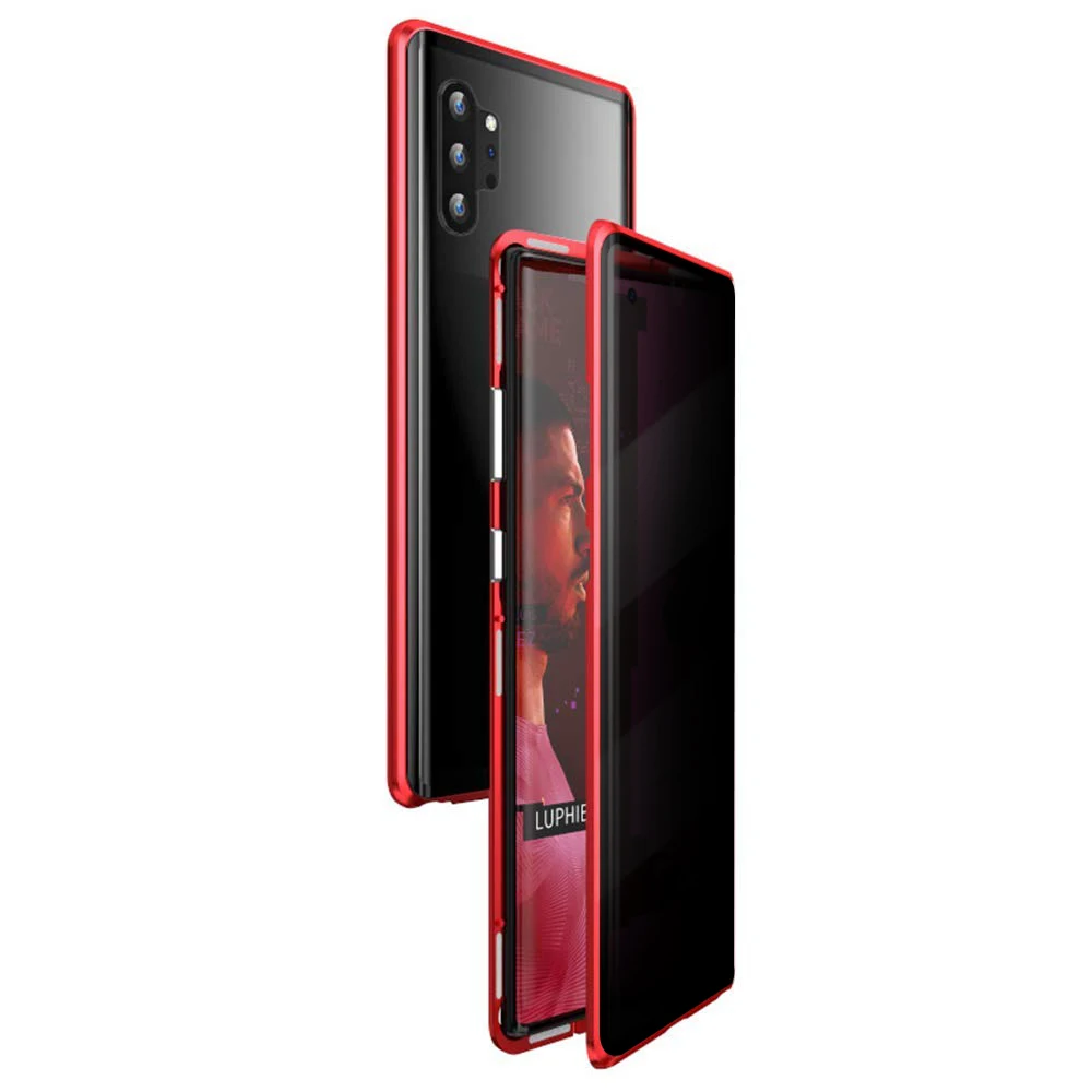 Магнитный чехол для samsung Galaxy S10, S8, S9, Note 10 Plus, Note 9, 8, S10e, противоскользящий двойной металлический бампер из закаленного стекла
