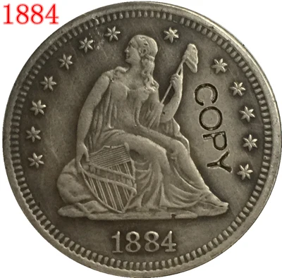 

США 1884 копирование монет на четверть доллара