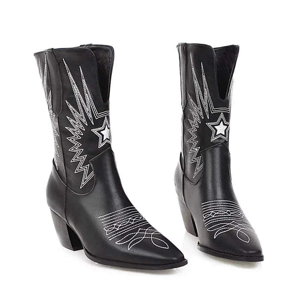 Модные тисненые женские кожаные ботильоны из микрофибры с острым носком