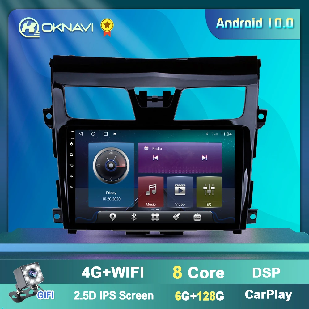 Автомобильный мультимедийный видеорегистратор OKNAVI 2 Din Android 9 0 GPS Wi-Fi для Nissan Teana 2013