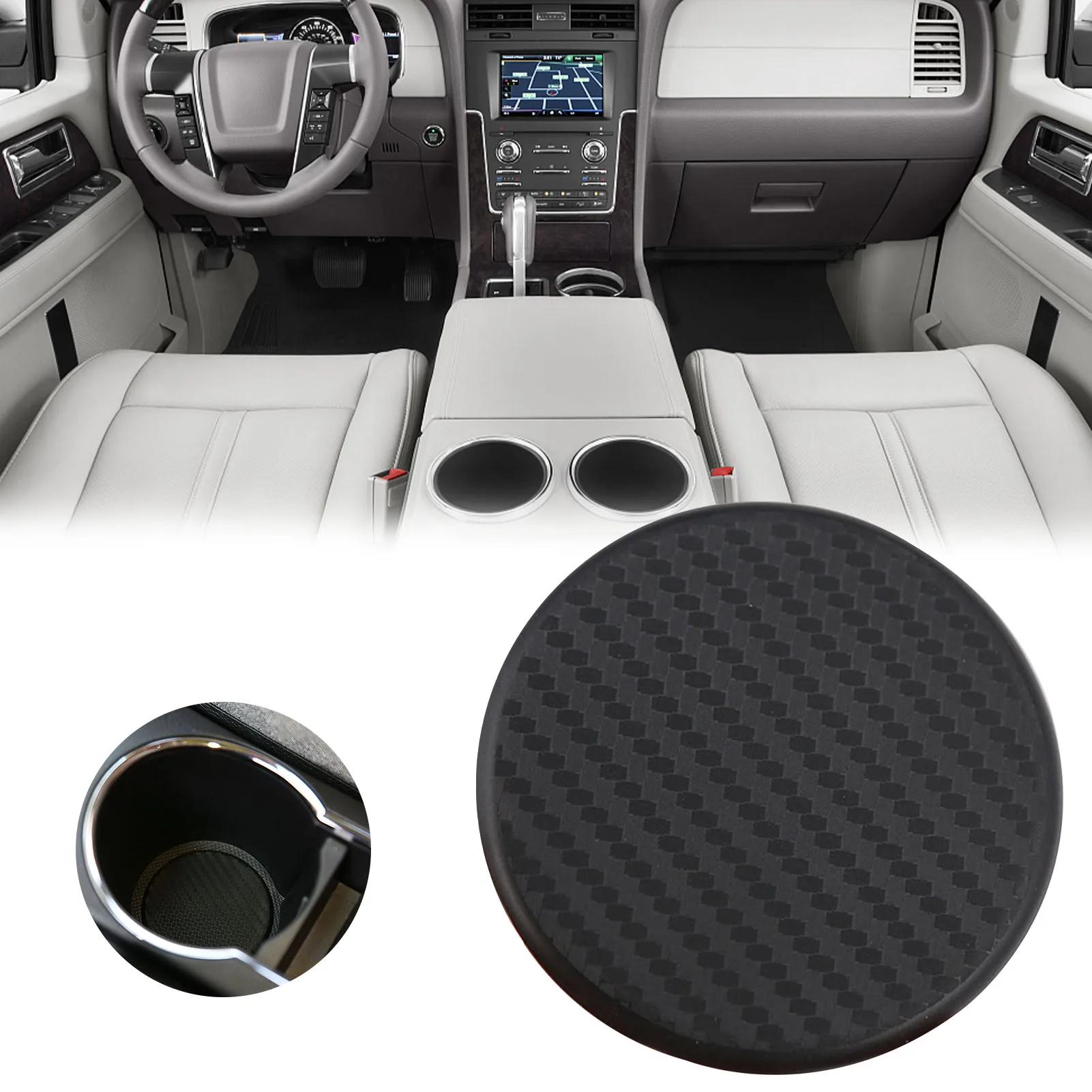 

Car Coasters PVC Anti-slip Car Interior Protection Car Cup Mat Car Water Coaster Table Protection