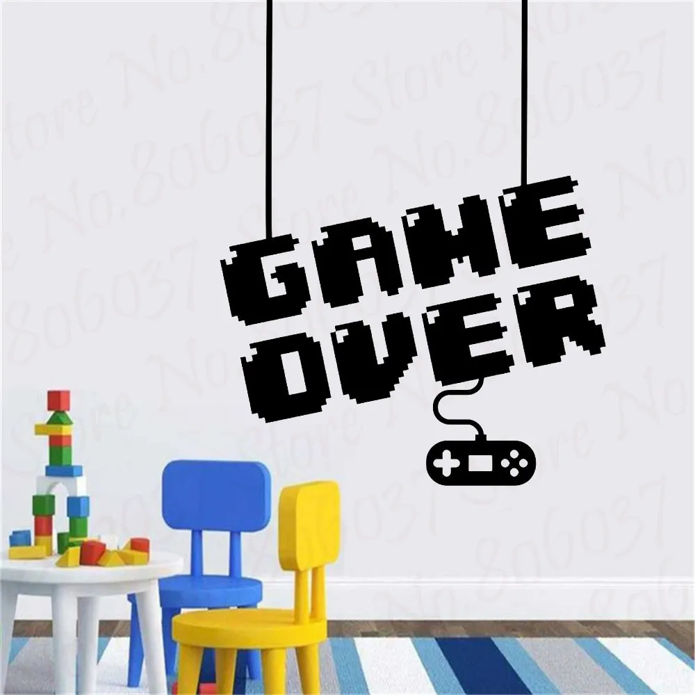 

Наклейка на стену для геймера Спящая игра Настенная Наклейка контроллер видео игра настенные наклейки для детской спальни Виниловые Насте...