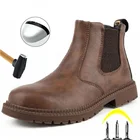 Новинка 2020, Мужская защитная обувь, неразрушаемые ударопрочные рабочие ботинки со стальным носком, уличная спортивная обувь, мужские ботинки