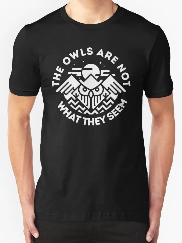 

The Owls Are Not What They Seem Men's T shirt Black Brand Cotton Men Clothing Male Slim Fit T Shirt T Shirt Fashion Tops