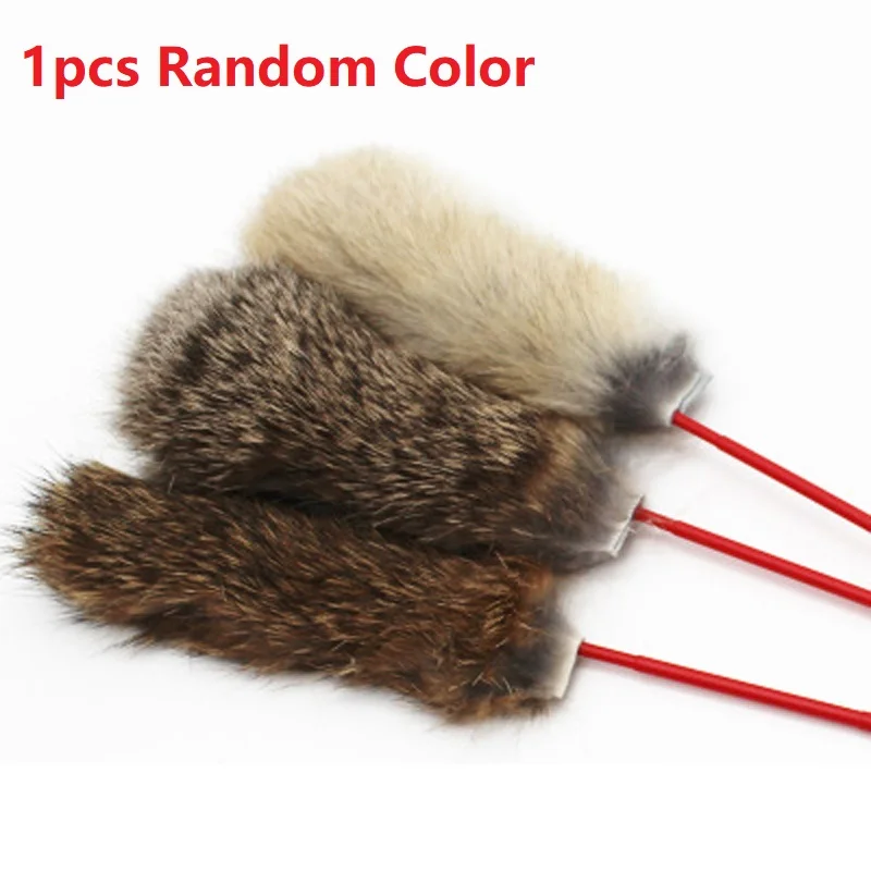 

1pcs Pet Cat Hairs Teaser Artificial Hairs Pet Cat Toy Fake Hair Fault Fur Teaser Wand Toy Teasers For Cat Play Fun Stick Random