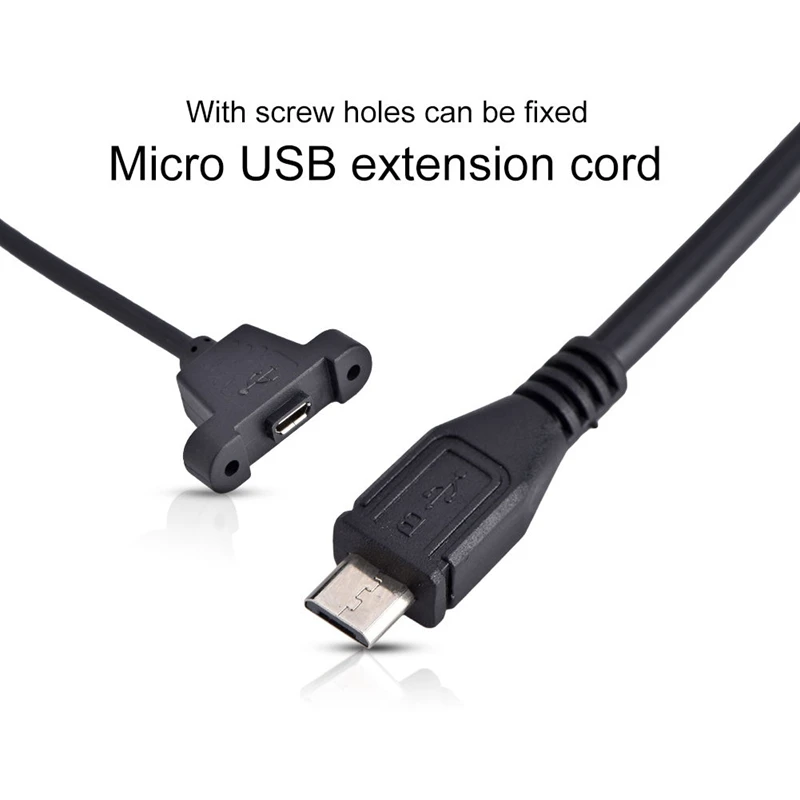 Микро-USB 5Pin папа к гнезду w/винт отверстие Панель Крепление Удлинительный кабель |