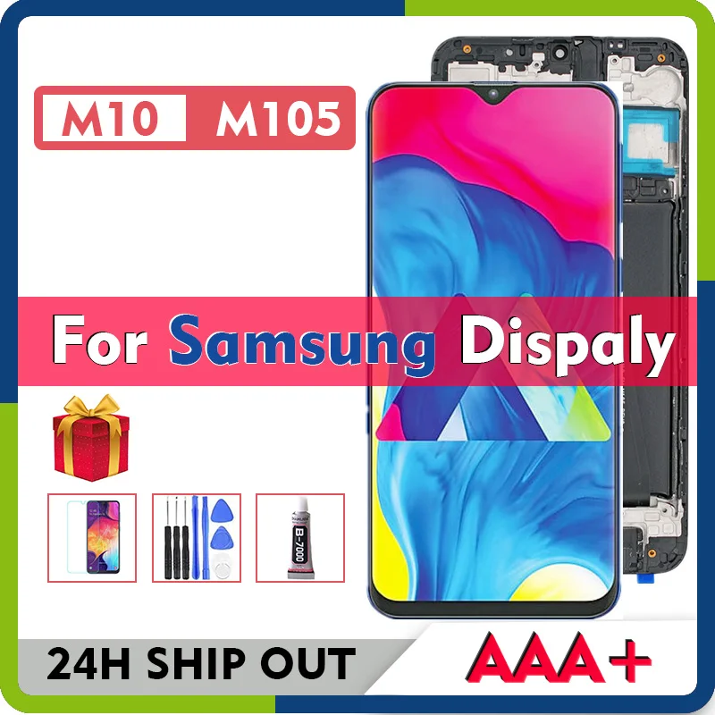 

ЖК-дисплей M105 для Samsung Galaxy M10 SM M105F M105G M105Y M105M DS, дисплей с сенсорным экраном и дигитайзером в сборе без рамки, оригинал