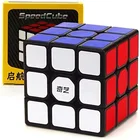 QiYi Cube 3x3x 3черный магический куб 3x 3наклейки в форме Куба головоломка профессиональные скоростные кубики обучающие игрушки для студентов