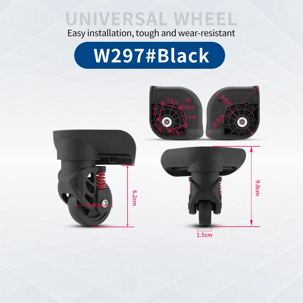 TANGYIPIN W297 Trolley suitcase wheels luggage customs box replace accessories rollers high-quality durable universal wheel