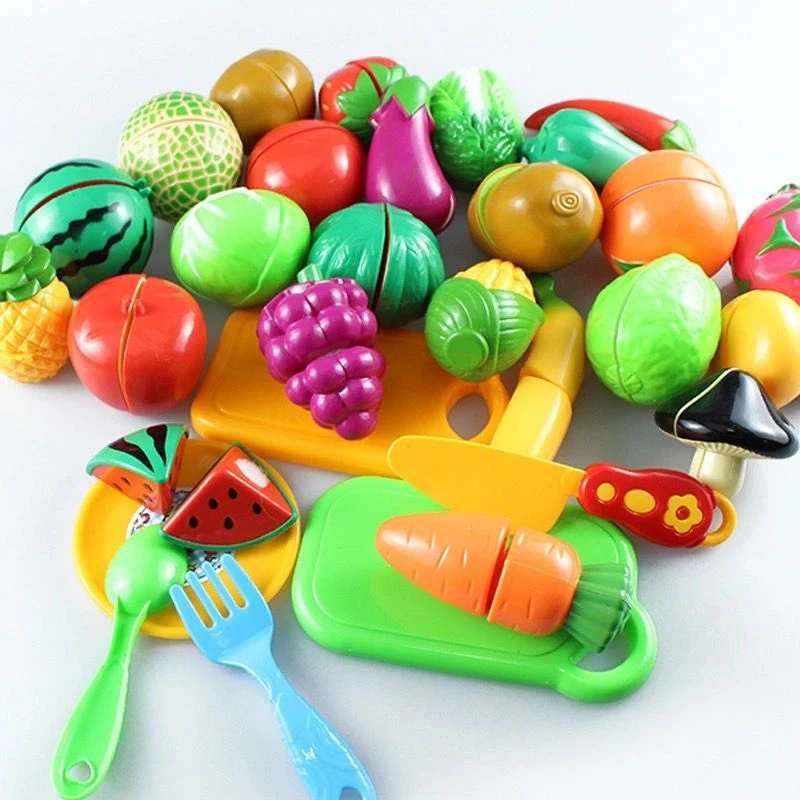 

Children Play House Toy Cut Fruit Plastic Vegetables Kitchen Baby Classic Kids Toys Pretend Playset Educational Toys