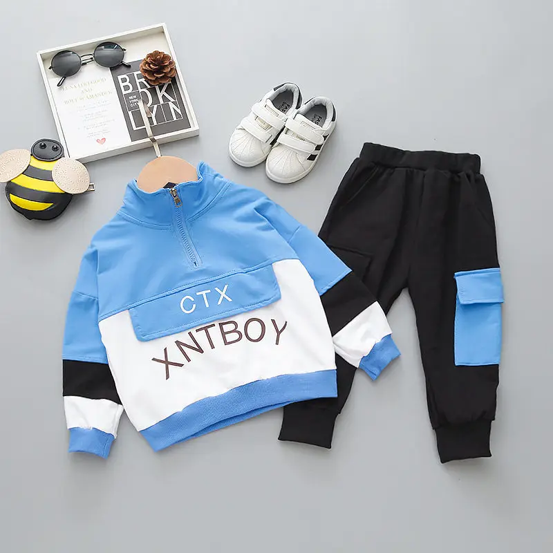 

New Spring Autumn Kid Fashion Clothes Baby Boys Striped Lapel Shirt Jeans Pants 2pcs/sets Children Infant Casual suit wear