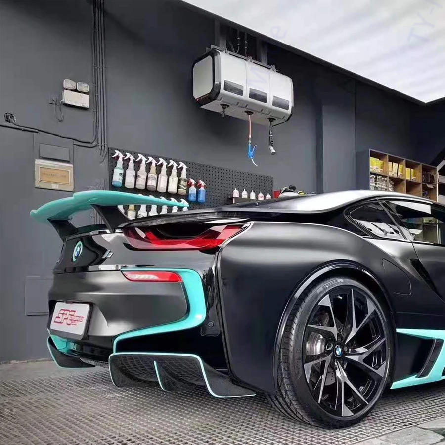 

Carbon fiber Styling Rear Diffuser Bumper Rear lip Auto Racing Car Accessories chin low spoiler for BMW I8 2014-2019 body kit