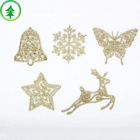 christmas gold powder silver powder series decorative pendant pvc pendant christmas tree decoration dropshipping