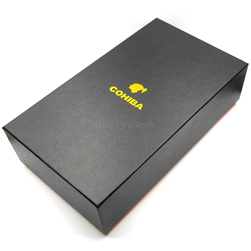 Cohiba элегантный хьюмидор Кедр Дерево путешествия 4 трубки Humidors гранулированный кожаный держатель портсигар чехол бизнес Humidor