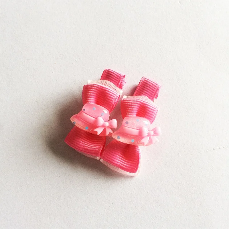 1 Pcs/lot Cute Cap Chiffon Bowknot Hair Clips Girls Ribbon Bows Kids Barrette Hairpin Accessories Child Ornaments Hairclip | Детская