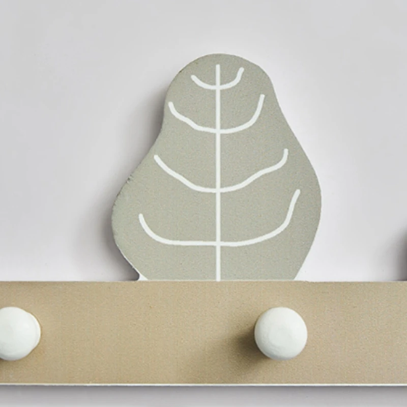 Деревянный мультяшный держатель для ключей настенные полки вешалка пальто