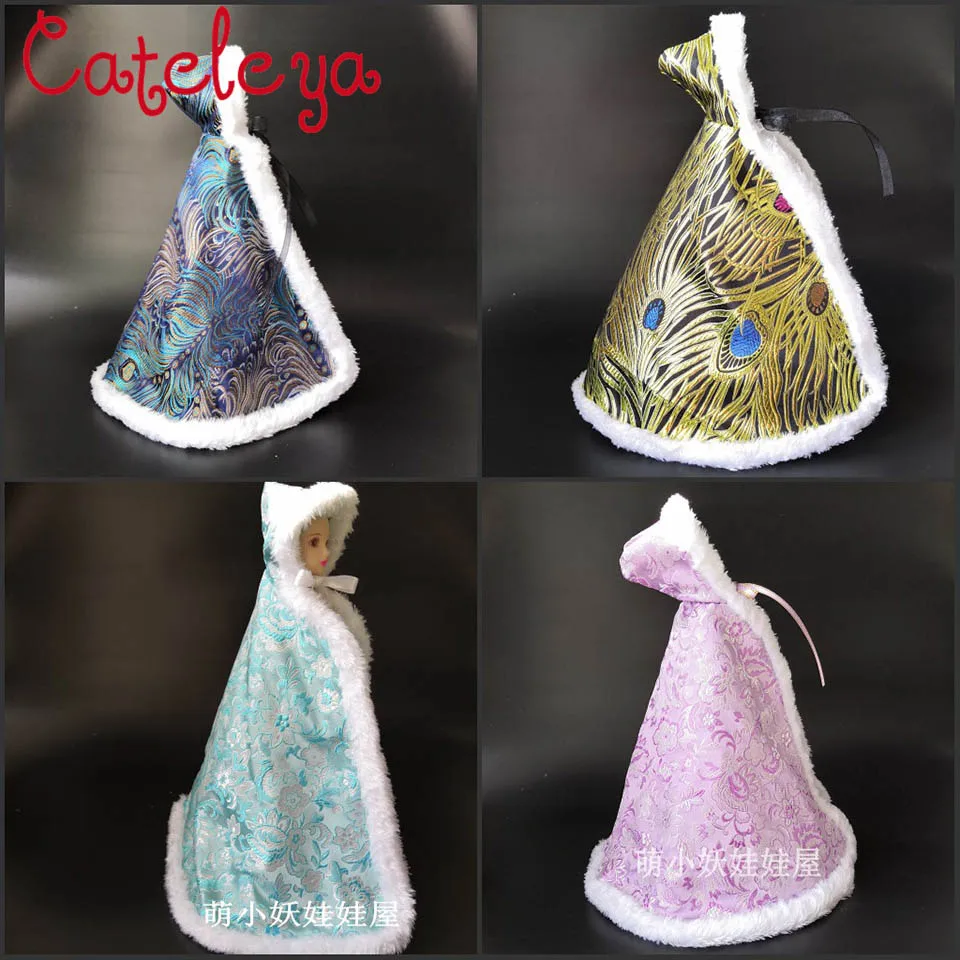 Одежда для кукол Cateleya 1/6 Детский костюм старинная шаль зимняя плюшевая накидка