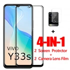 Полное клеевое стекло для VIVO Y33S стекло Vivo Y33S защита экрана закаленное стекло Vivo Y20T Y21S Y12S Y21 Y31 Y33S Y30T Y51 Y53S Y72