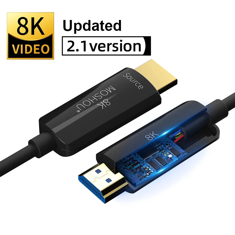 

8K Оптическое волокно HDMI-совместимый кабель 2,1 ARC HDR 4K 120 Гц кабель высокой четкости для PS5 Samsung QLED ТВ усилитель