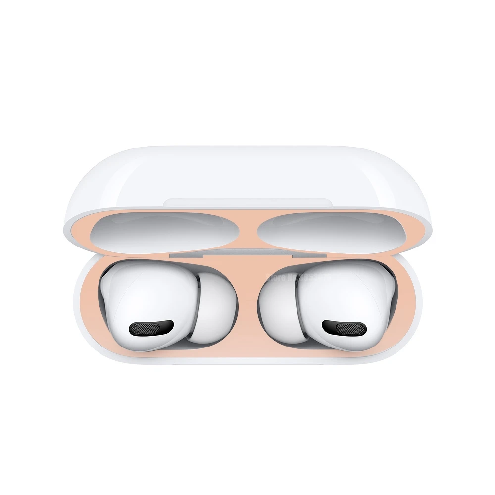 1 Pair Stickers For AirPods Pro Metal Plating Bluetooth Earphones Inner Dustproof Scratchproof Cover Protective | Электроника