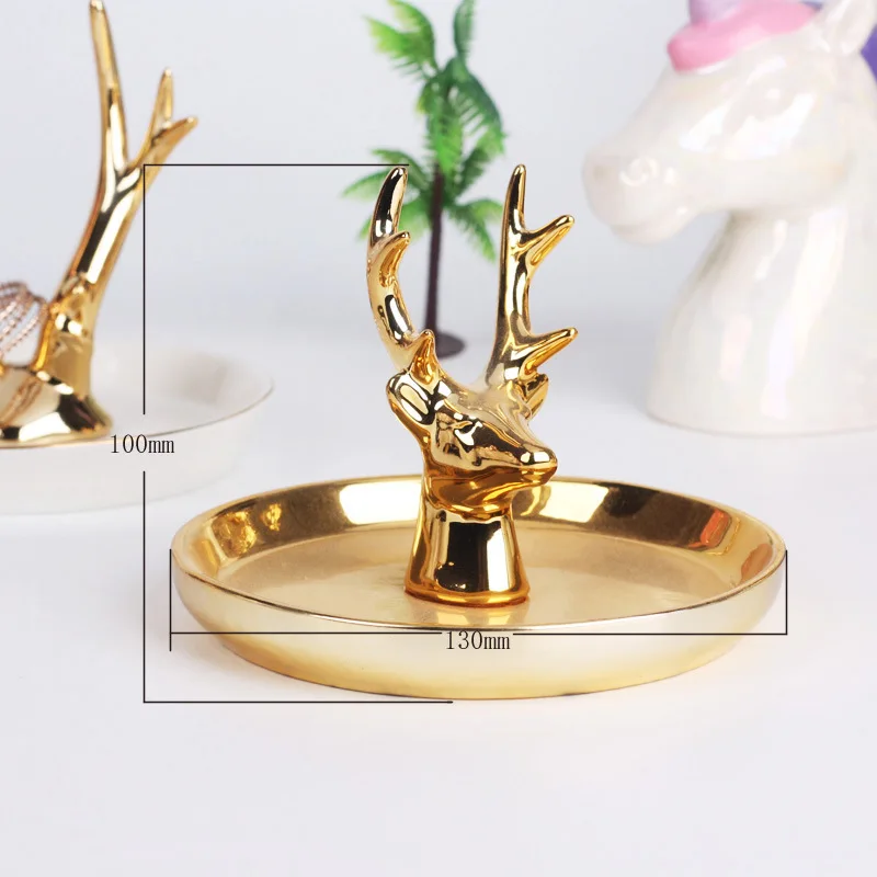 Кольцо Единорог держатель керамические украшения блюдо брелок подставка