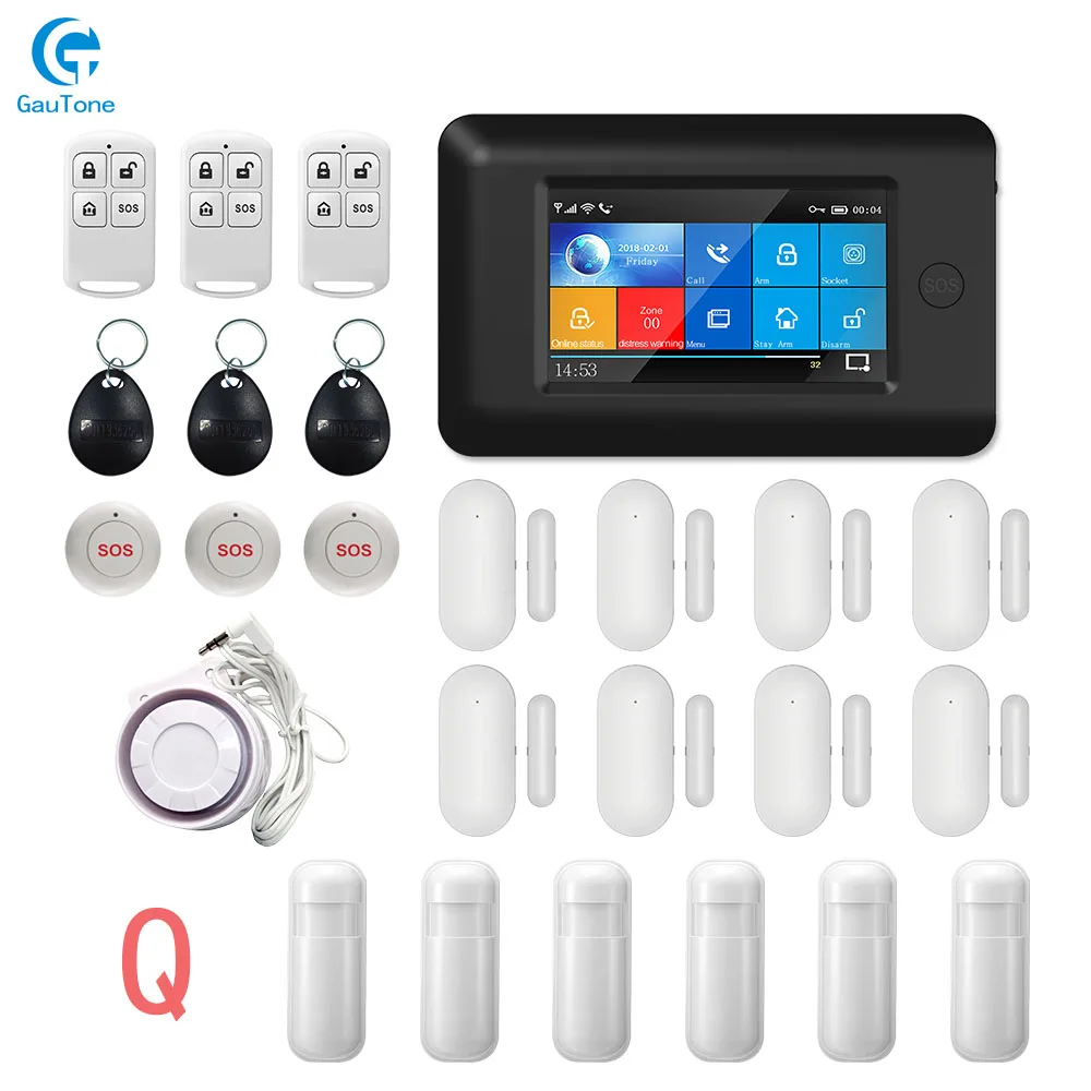 GT-014-GSM-PG106-Q DHL приложение пульт дистанционного управления PG106 wifi+ GSM gprs беспроводной дом/Компания охранная сигнализация для Android и iOS - Цвет: GT-014-GSM-PG106-Q