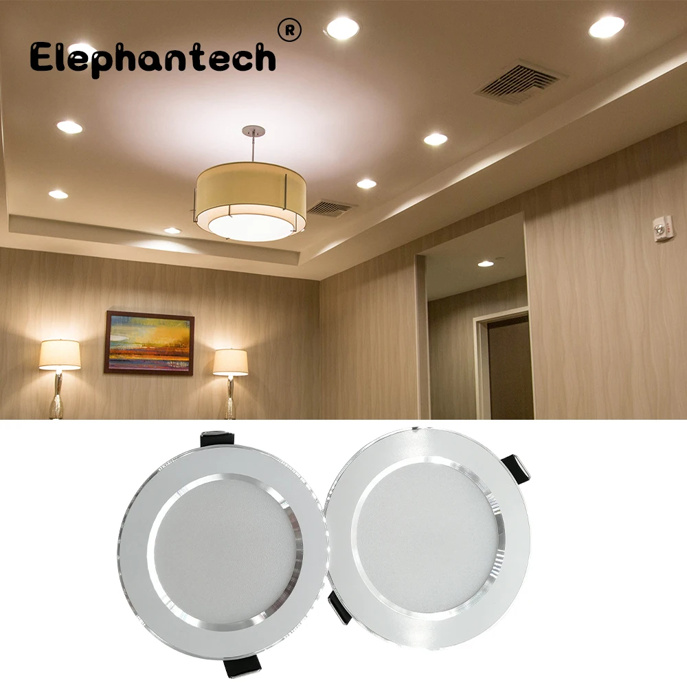 Светодиодный светильник 5 Вт 9 12 15 Круглый встраиваемый 220 В 230 240 в