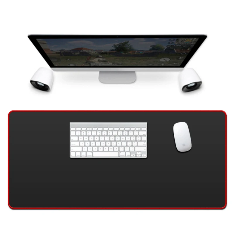 Большой резиновый игровой коврик для мыши офисный с закругленными краями