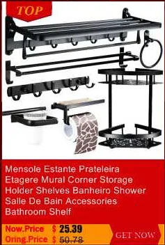 Estante Prateleira Parede Etagere Lazienka Estanteria Rotatable Salle De Bain Wall Shower Accessories Towel Rack Bathroom Shelf