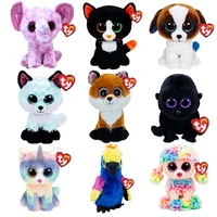 ty beanie boos big eyes 6 15 cm fox gorilla cat dog series appease sleeping stuffed plush toys birthday gift for boys and girls