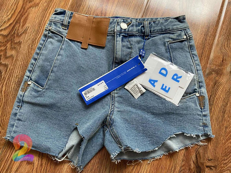 

Spring Summer Korean Designer Brand ADER ERROR Authentic Irregular Denim Shorts Adererror Fashion Casual Hip Hop Shorts