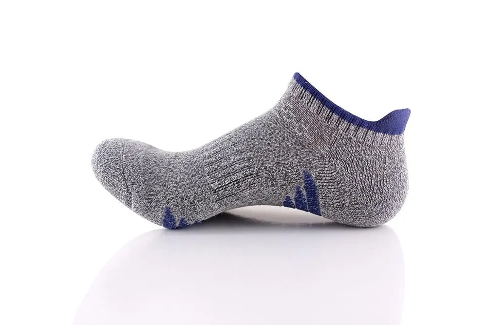 Dark Blue Мужские спортивные носки из махровой ткани на осень и зиму, модные однотонные повседневные компрессионные нескользящие носки до лодыжки - Цвет: Dark Blue
