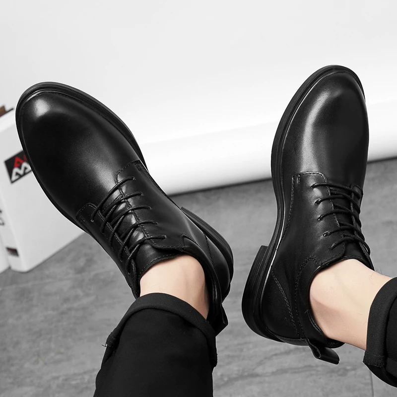 Мужские туфли Новинка Повседневное 100% из натуральной кожи на плоской подошве