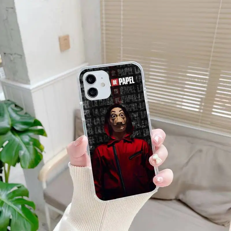 

Spain TV Money Heist House Paper Phone Case For iphone 7 8 plus x xr xs 11 12 mini pro max transparent nax fundas cover