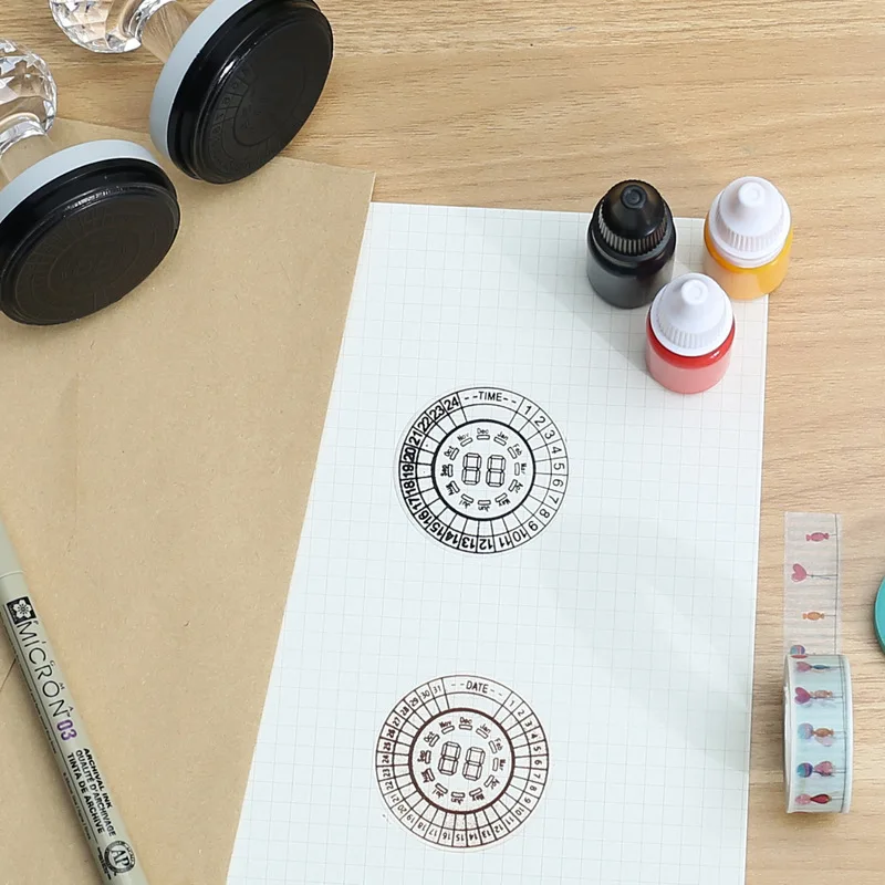 Seal month plan schedule time management date compass supplies rubber stamps for scrapbooking | Дом и сад