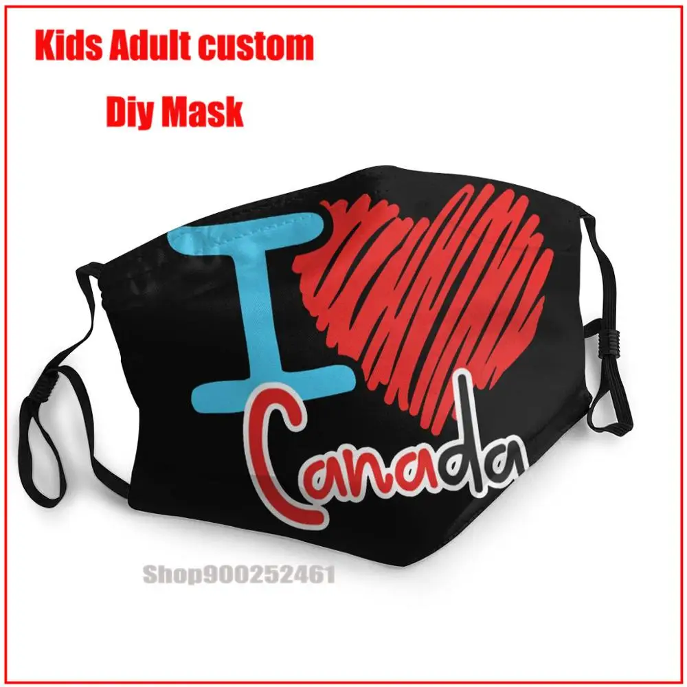 

Моющаяся многоразовая маска для лица I Love Canada DIY mascarilla Гарри, маска для взрослых, маски с фильтром