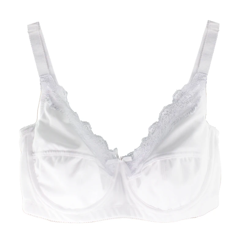 Solid Color No-padded Lingerie Comfortable With Steel Ring Bra Embroidery Woman Underwear 34-36-38-40-42-44-46 | Женская одежда