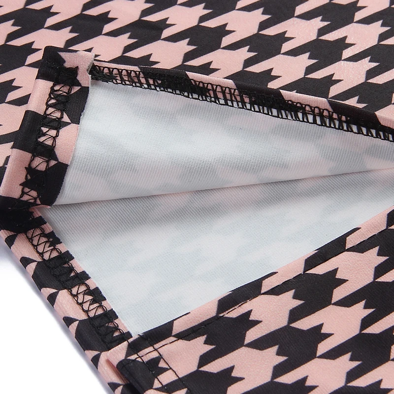 

MISSJOY Patchwork Pencil High Waist Office Women Dresses Short Sleeves 2020 Summer Ladies Bodycon O-Neck Printed Elegant Female