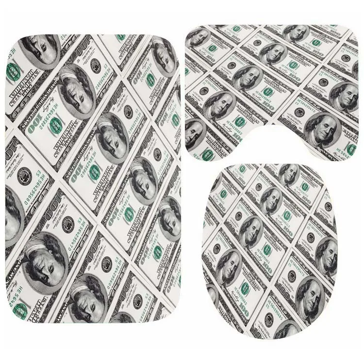 Крутой коврик для денег ванной комнаты ковер на 100 долларов США набор ковриков