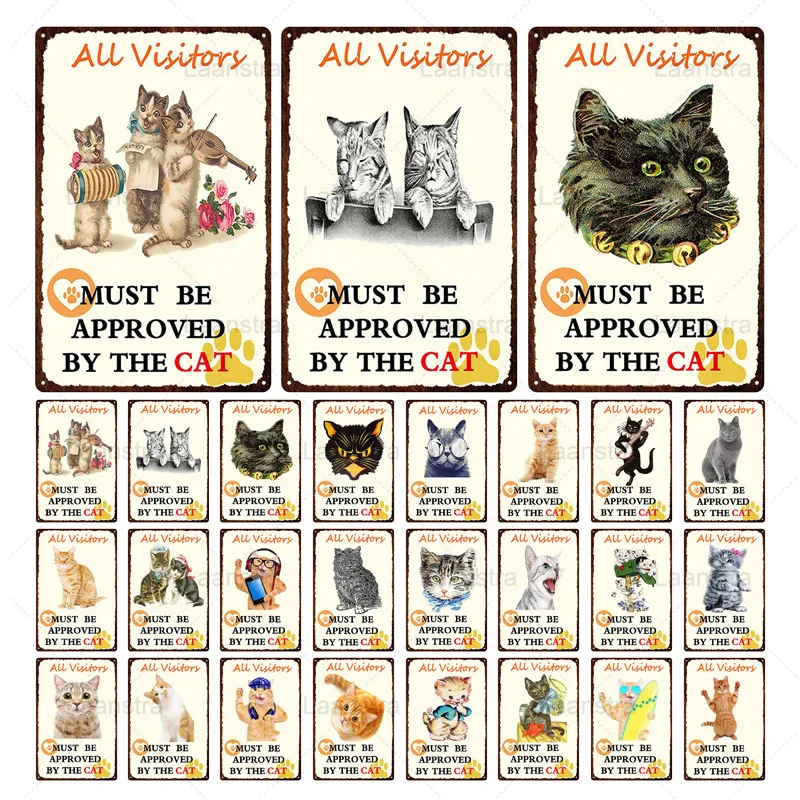 

Ретро доска металлический художественный плакат животное домашнее животное кошка доска бар паб кафе домашнее украшение домашнее животное ...