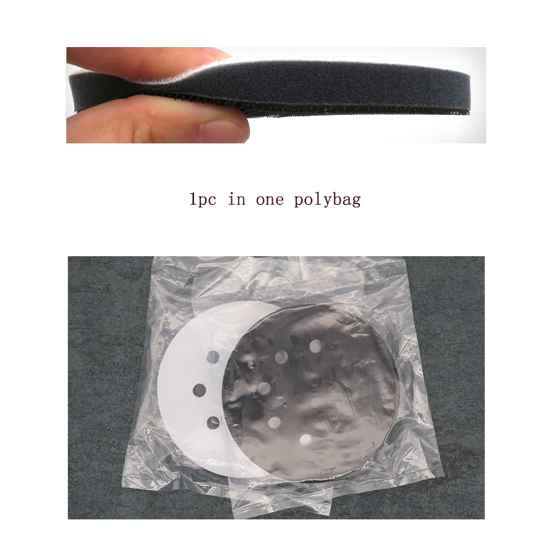 

5 Inch 125MM 8 Holes Soft Density Interface Pads Hook and Loop 5" Sponge Cushion Buffer Backing Pad (Set of 5)