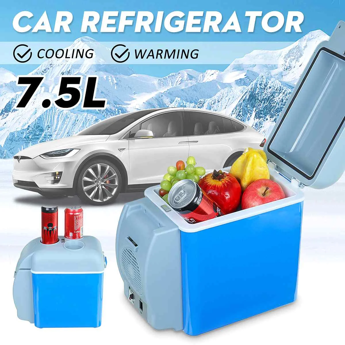 

12V Mini Portable Refrigerator Cooler Warmer Auto Freeze heating Fridge Box For Car Home Truck Thermoelectric Electric Fridge