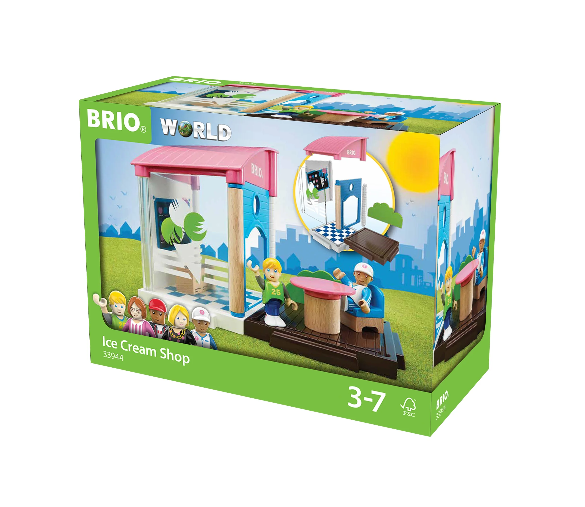 Игрушка деревянная обучающая развивающая BRIO Набор Кафе мороженое для детей