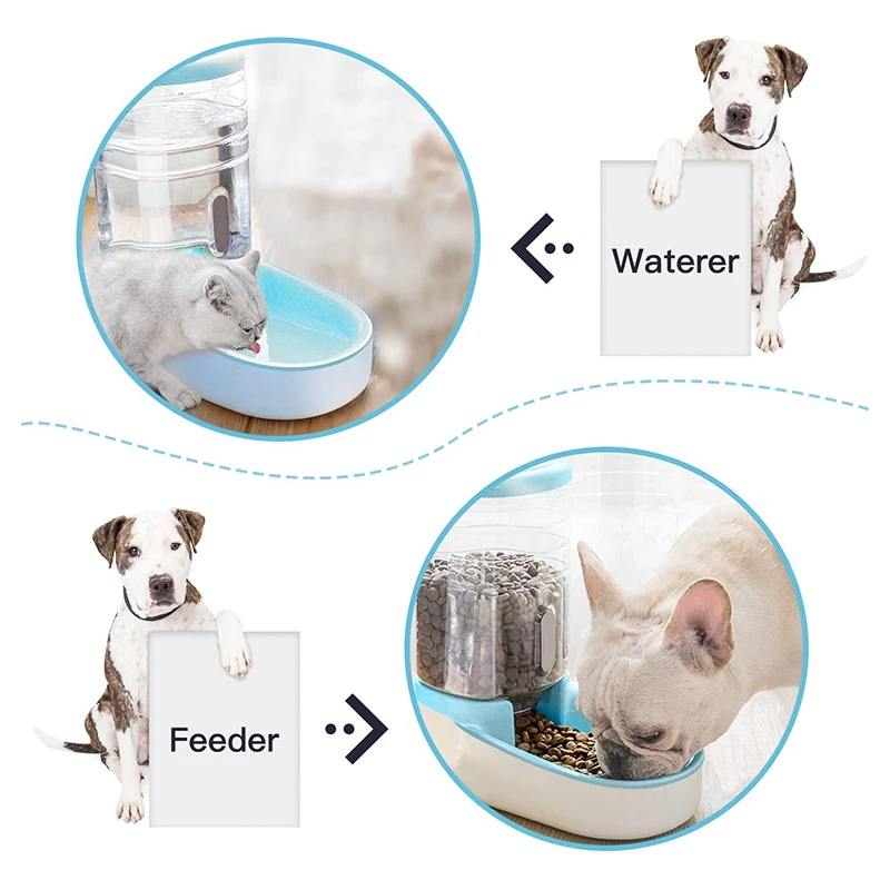

Pets Cats Dogs Automatic Waterer Water Dispenser 3.8 L or Food Feeder Pet Automatic Feeder ADW889