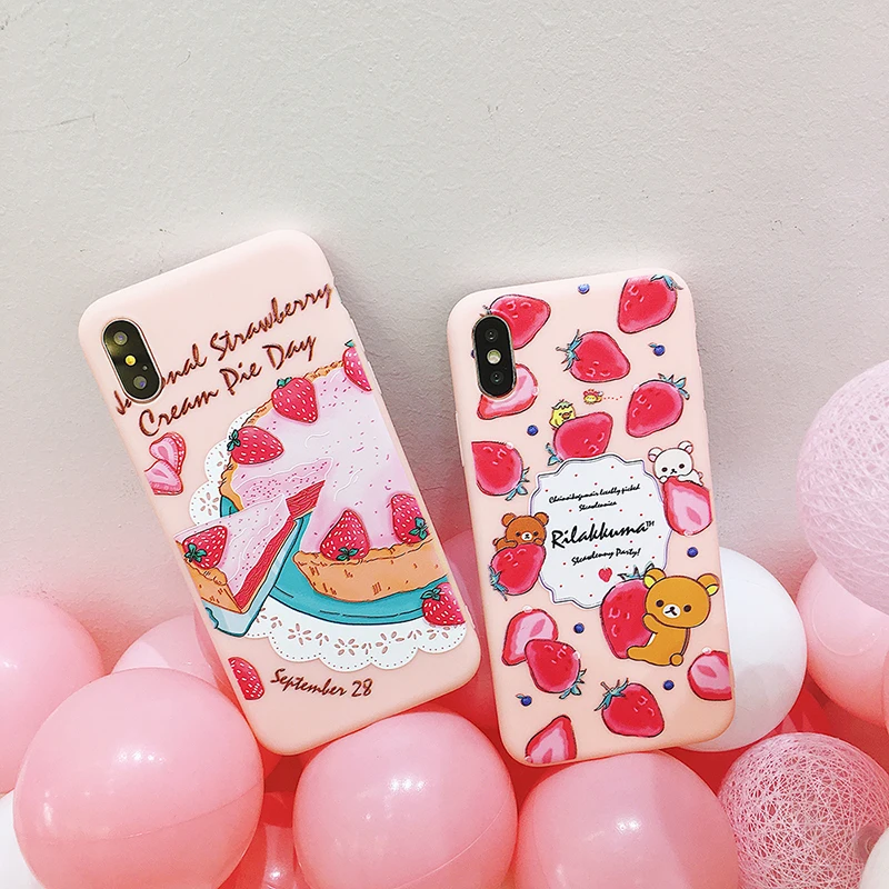 Чехол для телефона iPhone 6 7 8 6S PLUS Торт Пицца 3D Противоударная крышка тиснения