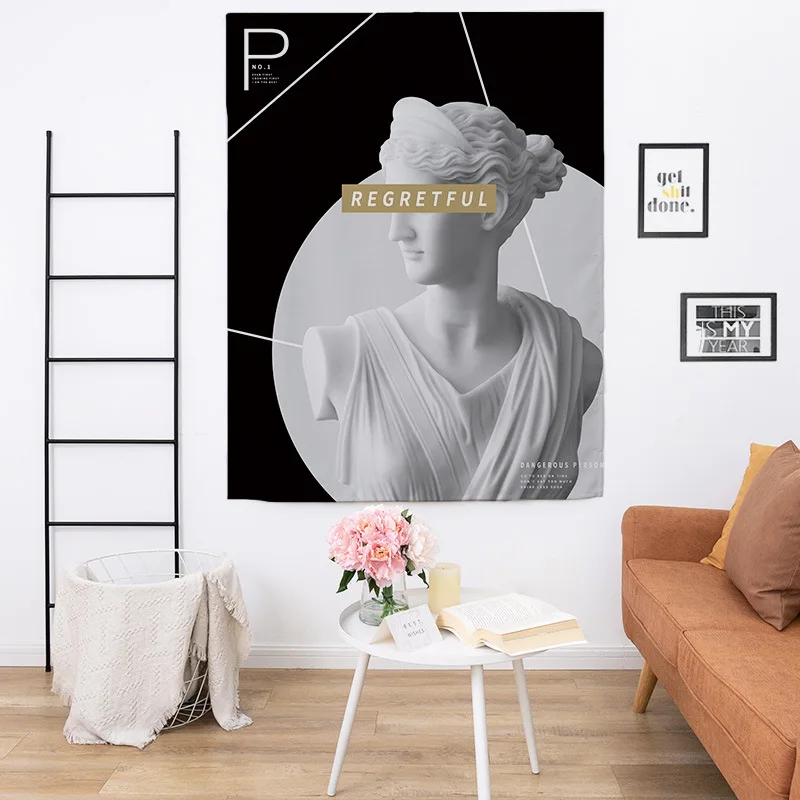 Скандинавский шторный непробиваемый магический занавес с сеткой красного цвета