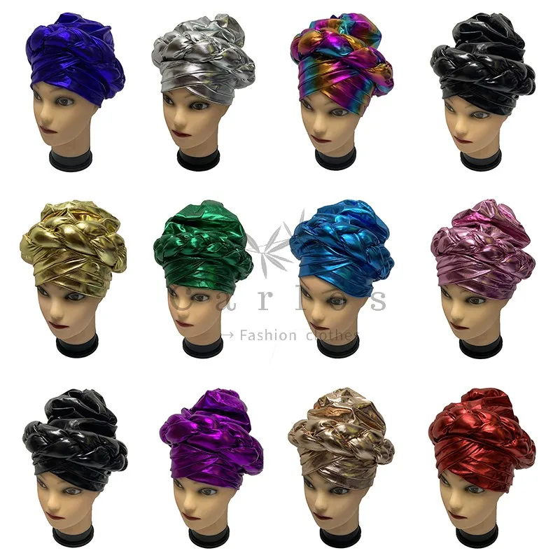 

Good Quality Newest Elegant Turban Hats Women Cap Beaded For India Hat Scarfs Head Wrap Headband Girl Hair Accessories Lady