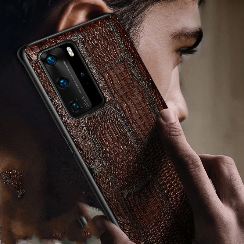 

Leather mobile phone case Ultra-thin anti-fall protective silicone cover is suitable for Huawei mobile phone P40p40pro P30p30pro