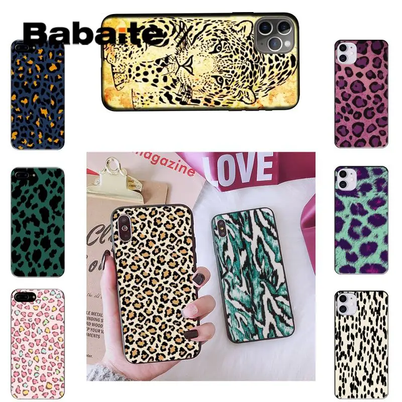 Babaite с леопардовым принтом цветной чехол для телефона iPhone 8 7 6 6S Plus X XS Макс 5 5S SE XR 11